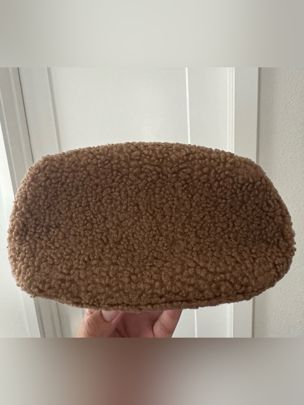 Summer Fridays Brown Sherpa Cosmetic Bag